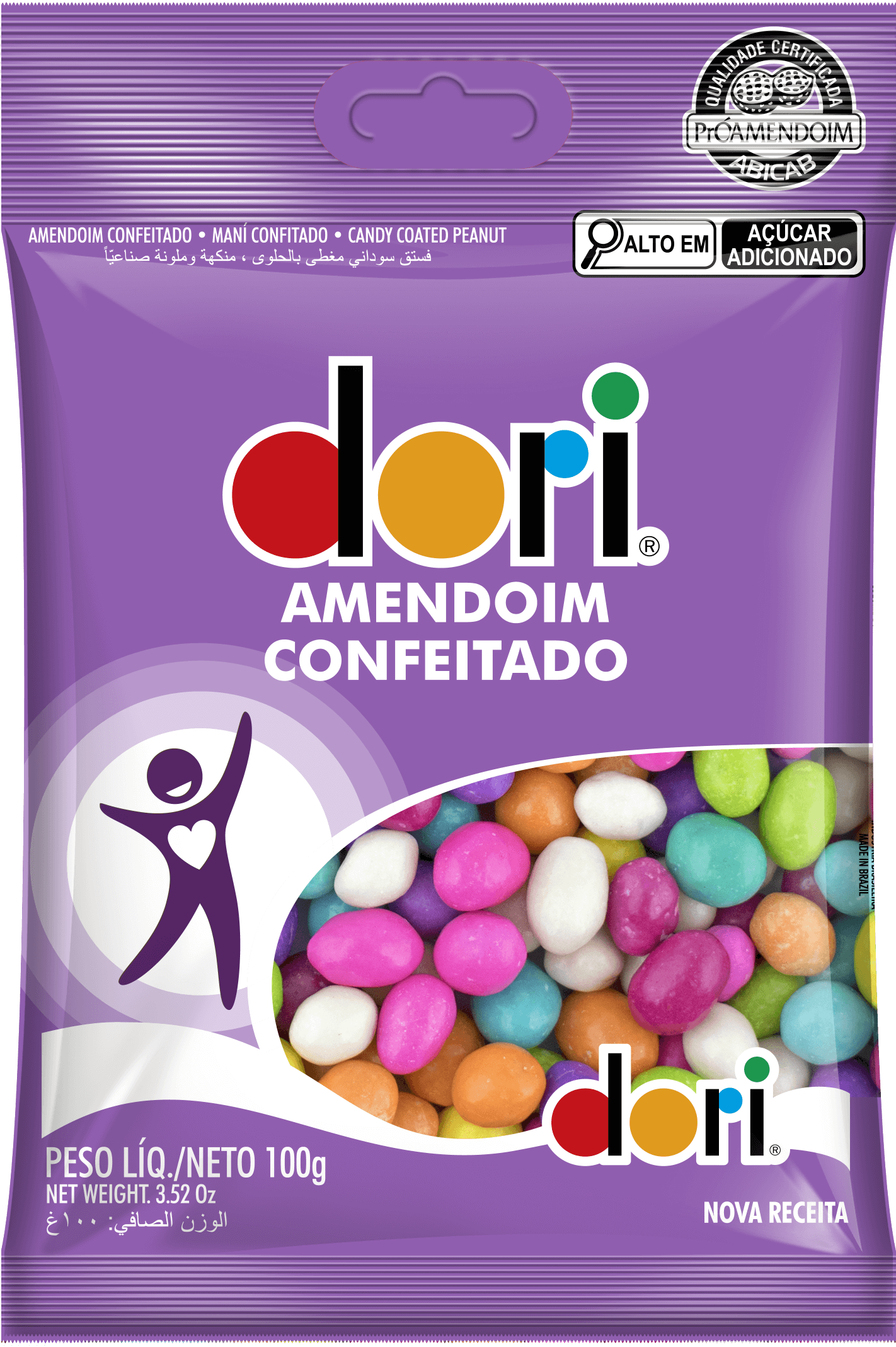 Amendoim Dori Confeitado 100g 1 Amendoim Dori Confeitado 100g