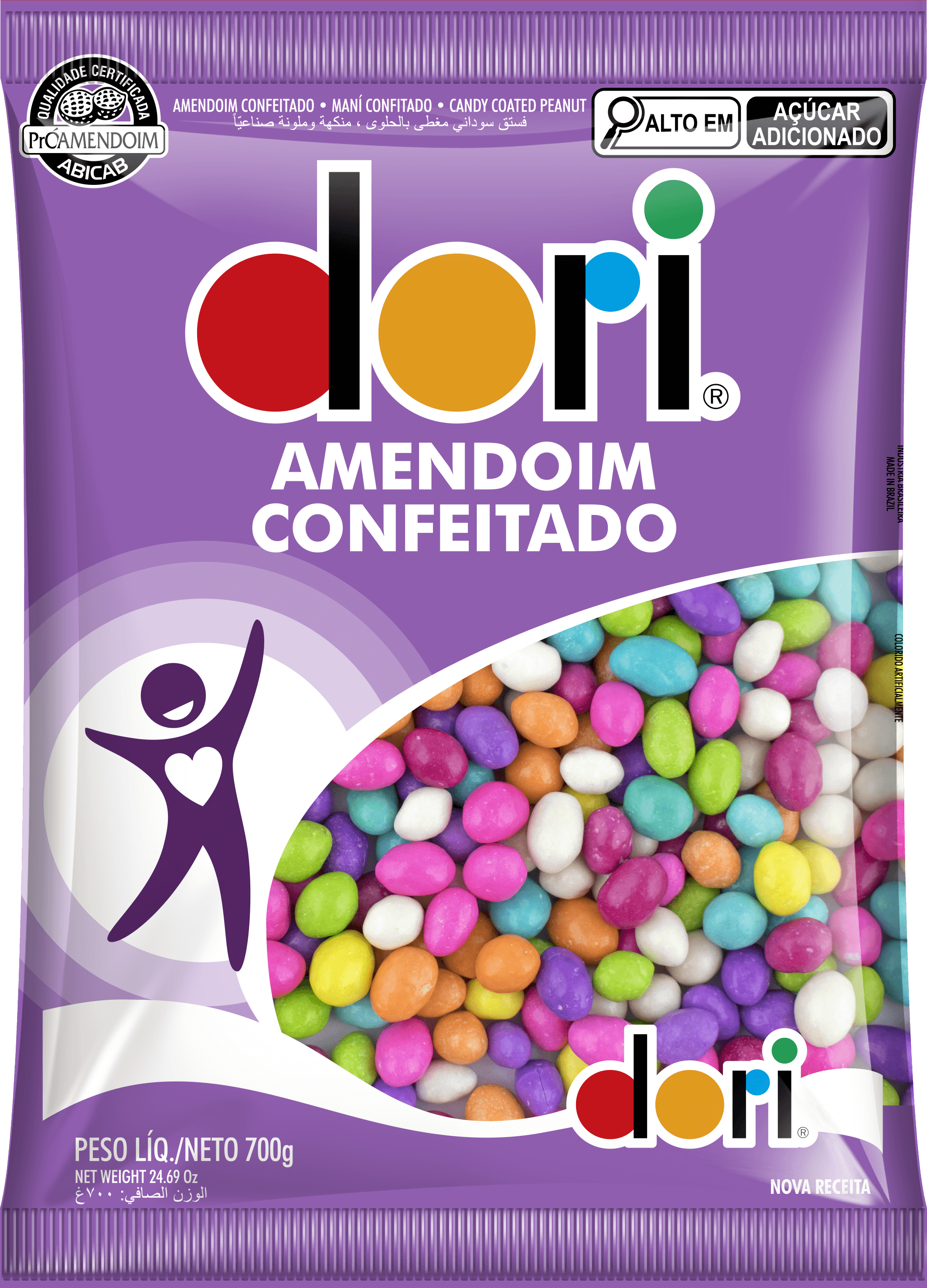 Amendoim Dori Confeitado 700g 1 Amendoim Dori Confeitado 700g