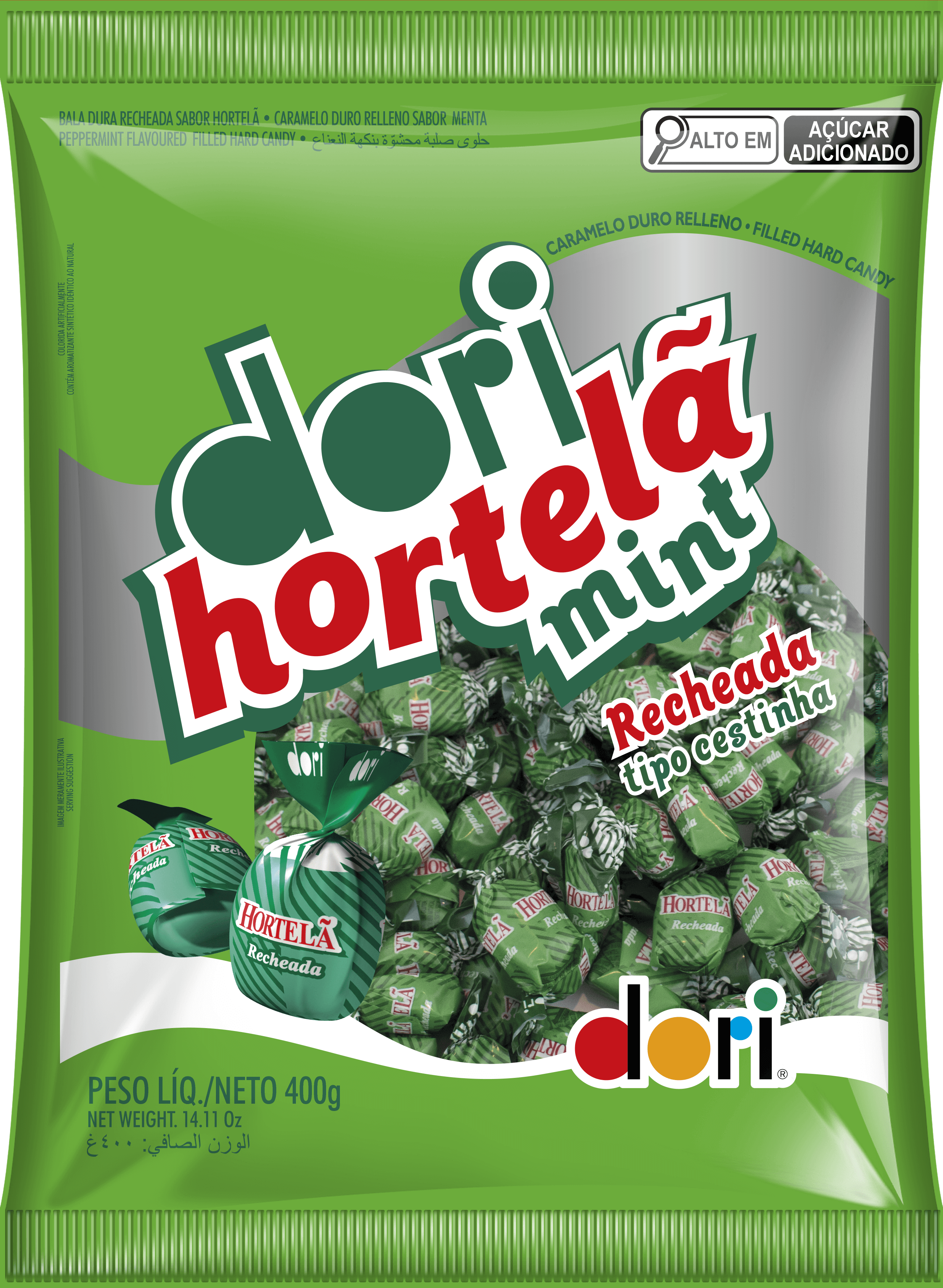 Bala Hortelã Mint Recheada 400g 1 Bala Hortelã Mint Recheada 400g
