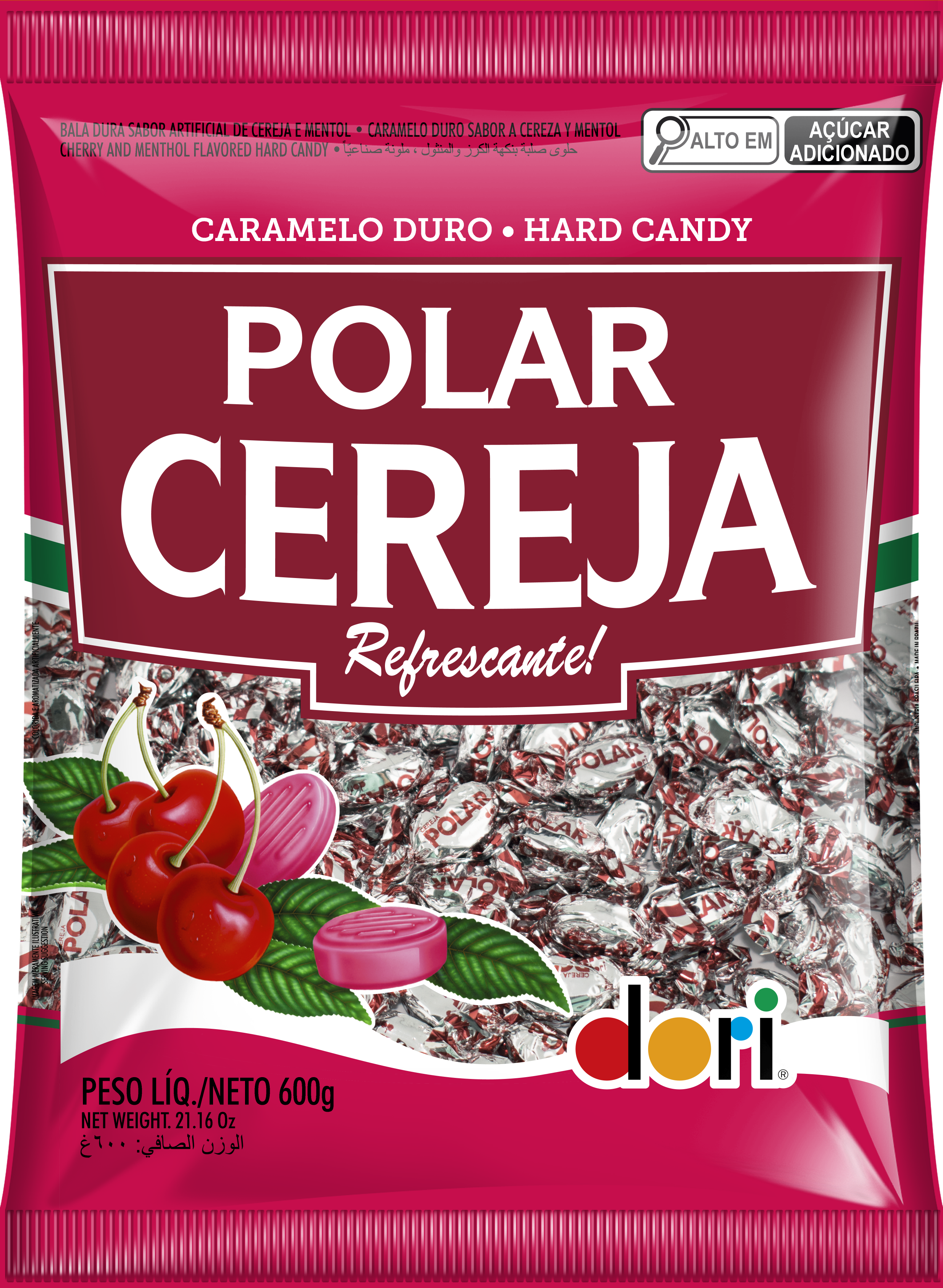 Bala Polar Cereja 600g 1 Bala Polar Cereja 600g