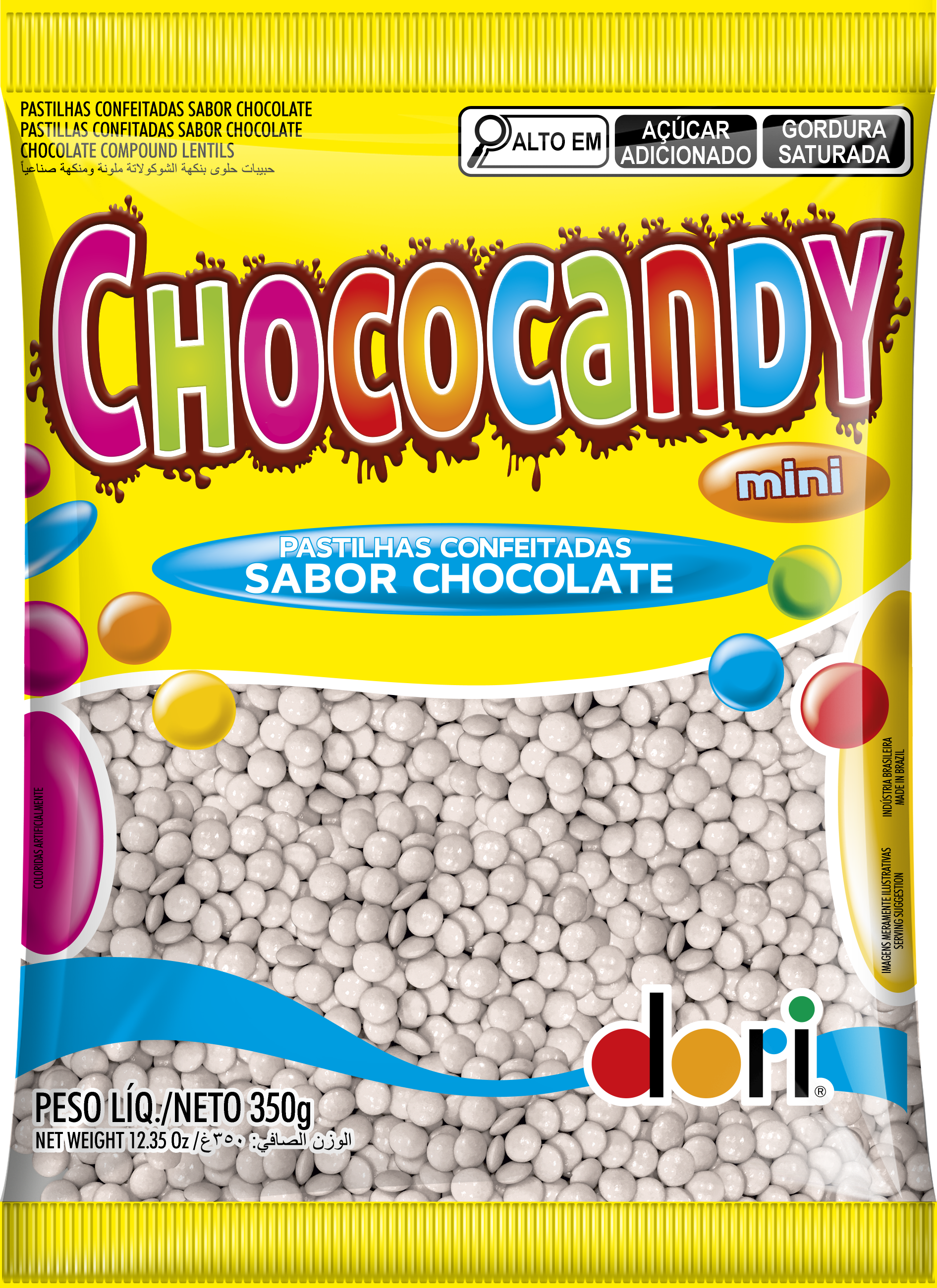 Chococandy Pastilha Confeitada Branca 350g 1 Chococandy Pastilha Confeitada Branca 350g