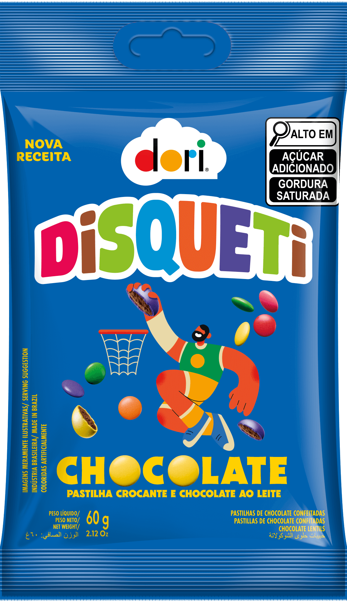 Disqueti Chocolate ao Leite 60g 1 Disqueti Chocolate ao Leite 60g