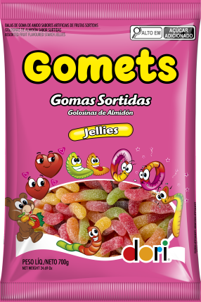 Goma Minhoca Frutas 700g