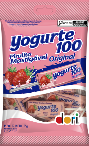 Pirulito Mastigável Yogurte100 Original 105g