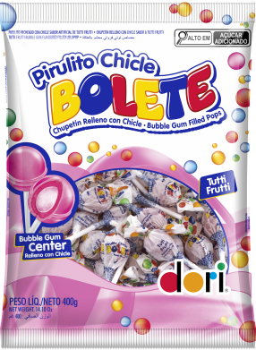 Pirulito Bolete Tutti Frutti 400g