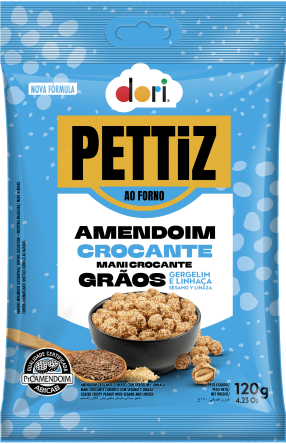 Pettiz Amendoim Crocante Gergelim e Linhaça 120g