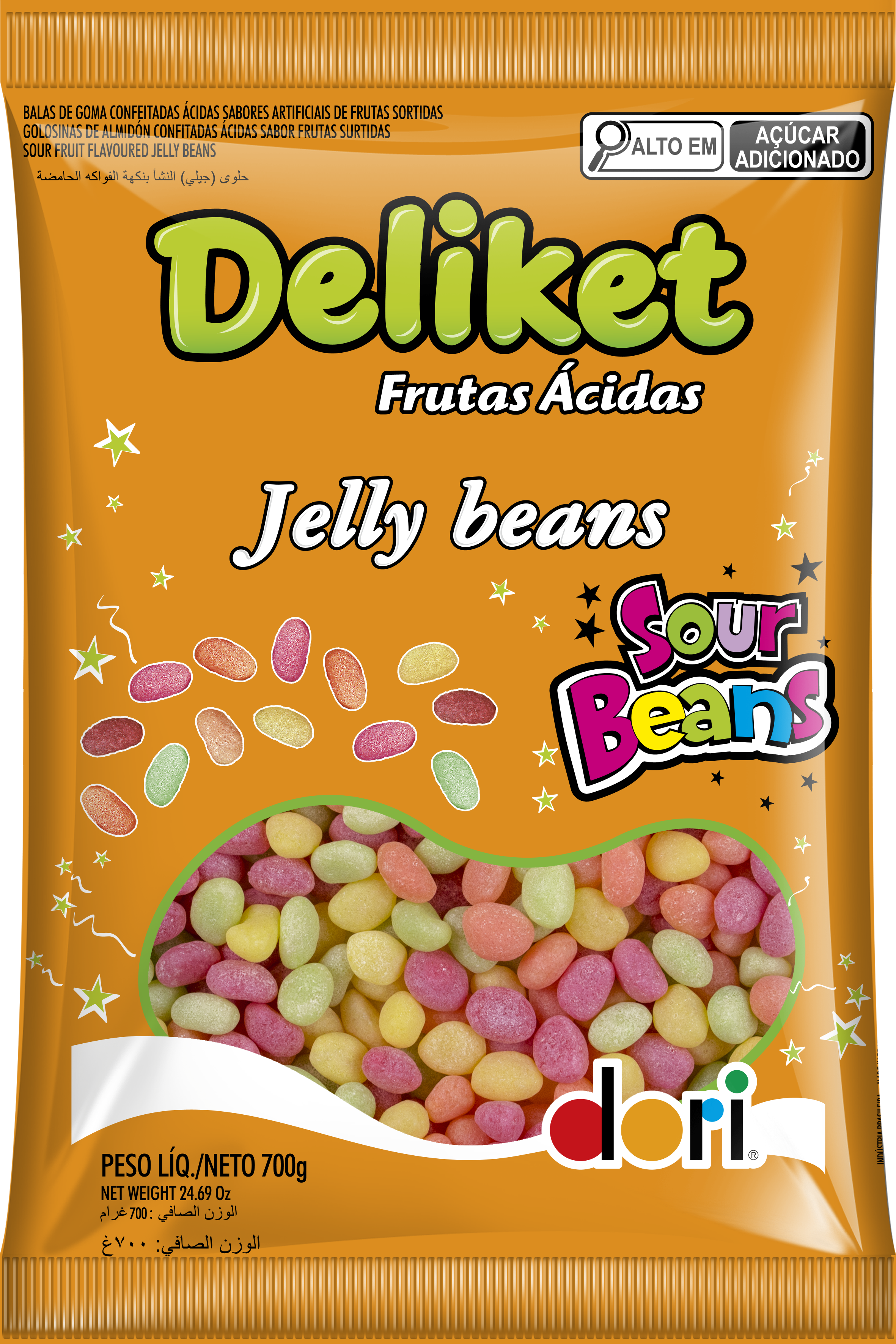 Deliket Ácido Confeitado 700g 1 Deliket Ácido Confeitado 700g