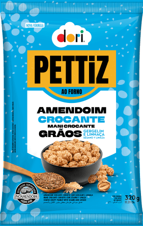 Pettiz Amendoim Crocante Gergelim e Linhaça 320g