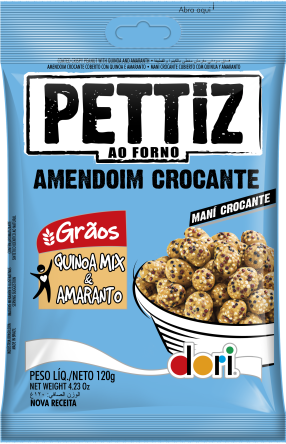 Pettiz Amendoim Crocante Quinoa Mix e Amaranto 120g