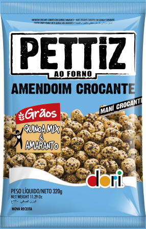 Pettiz Amendoim Crocante Quinoa Mix e Amaranto 320g