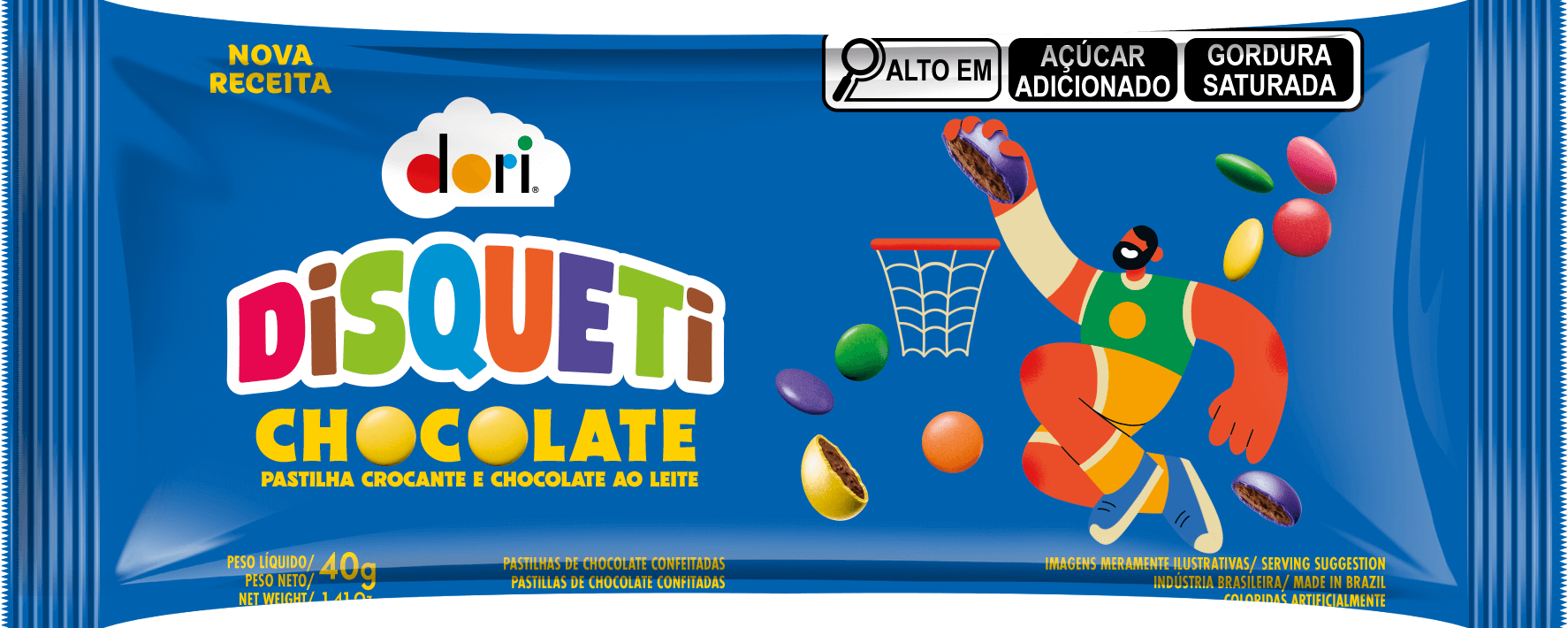 Disqueti Chocolate ao Leite 40g 1 Disqueti Chocolate ao Leite 40g
