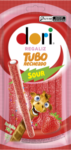 Dori Regaliz Tubo Morango Sour 70g 9011145