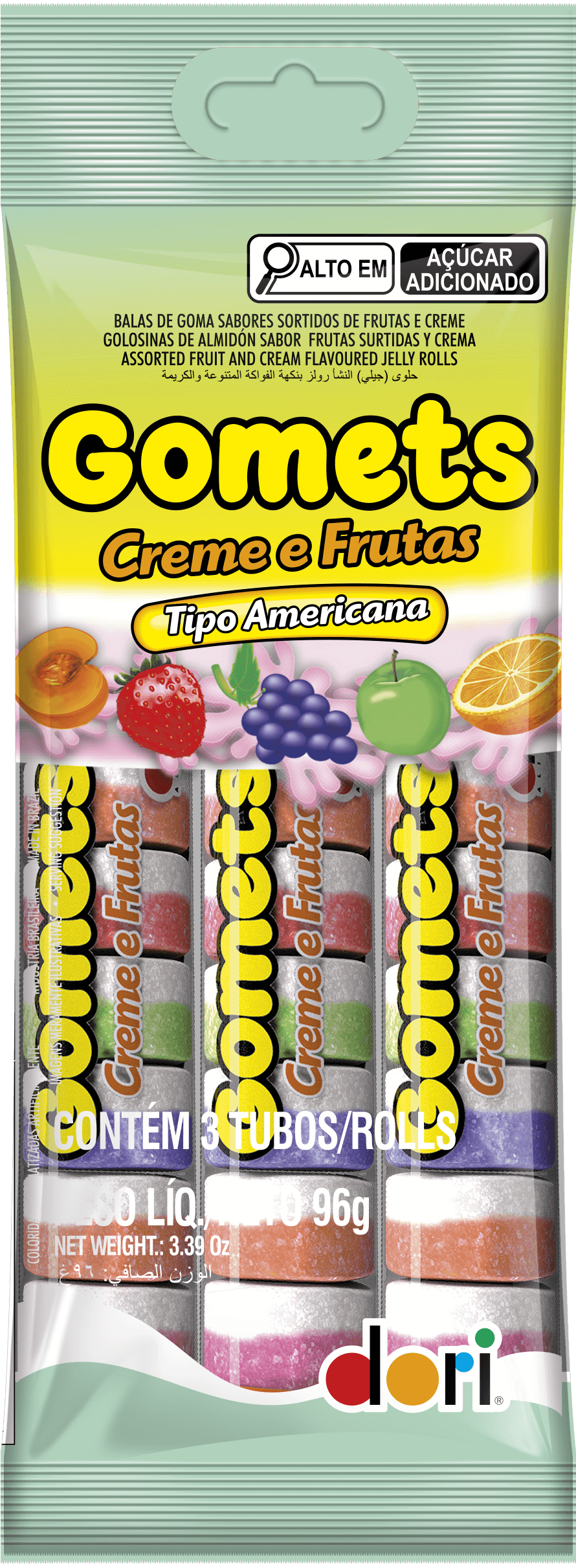 Goma Tubo Creme Frutas 32g 4 Goma Tubo Creme Frutas 32g - Imagem 4