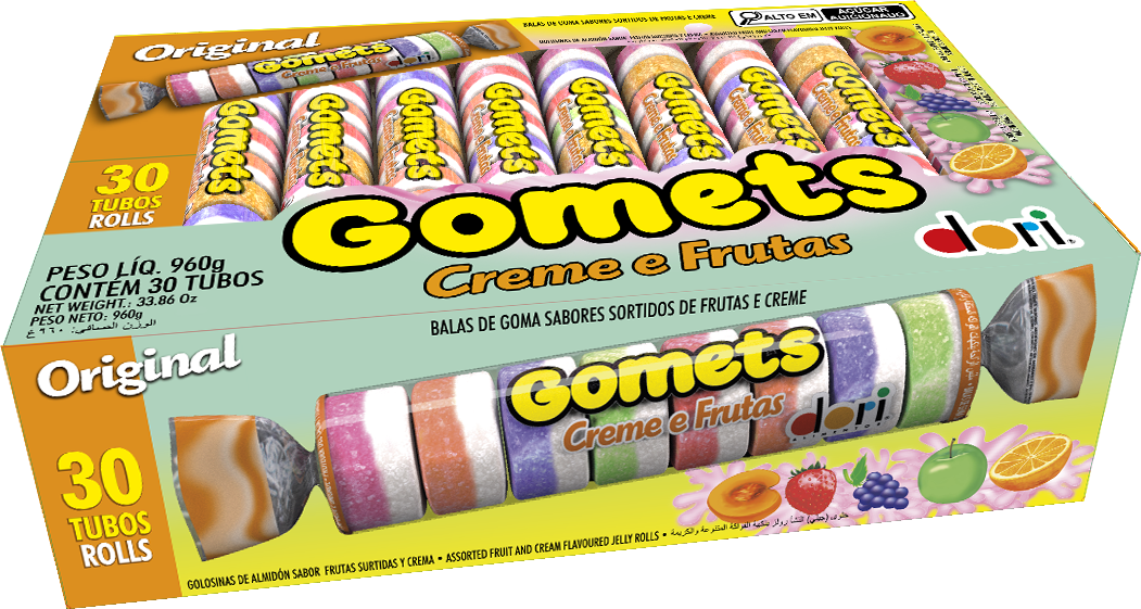 Goma Tubo Creme Frutas 32g 2 Goma Tubo Creme Frutas 32g - Imagem 2