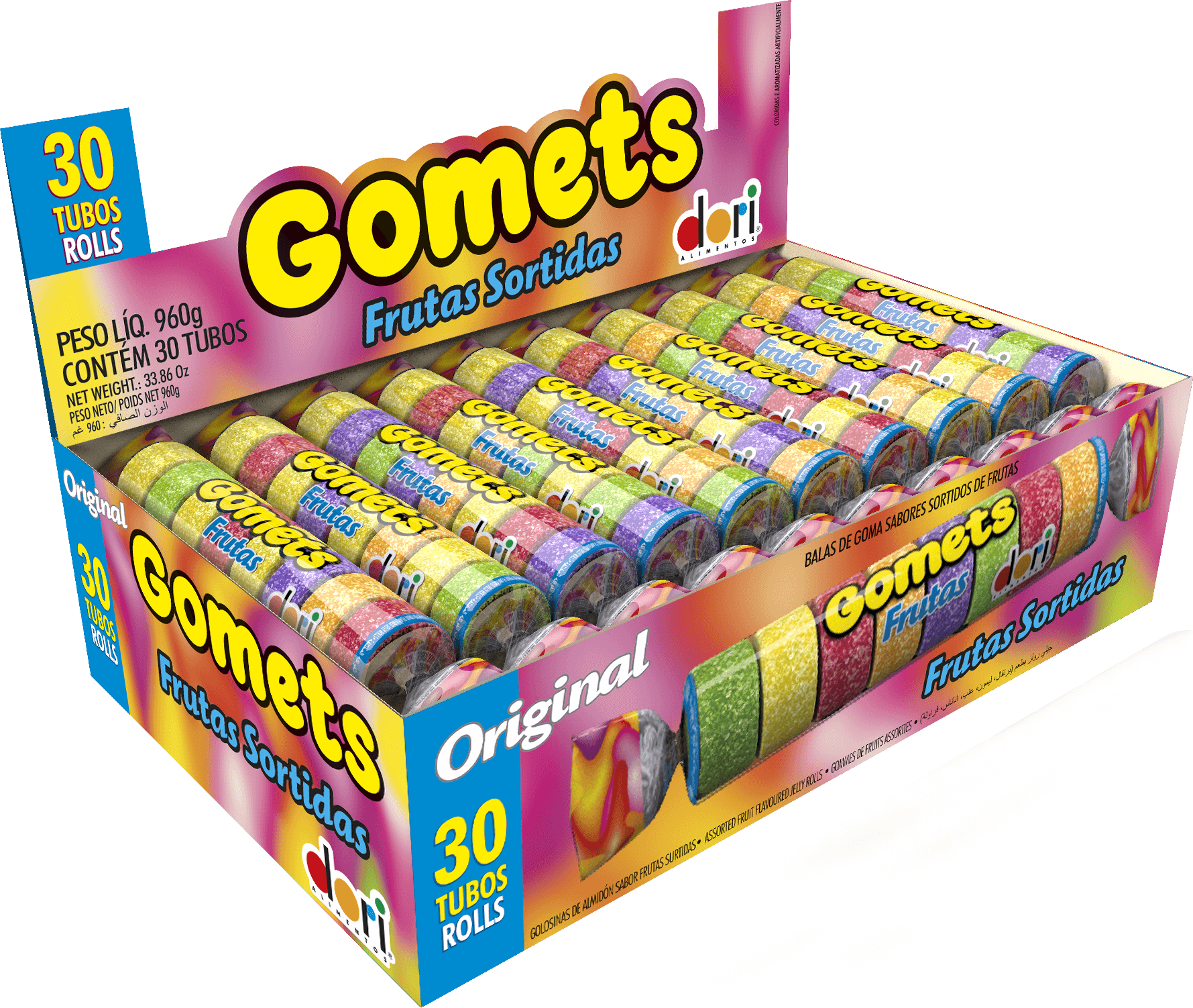 Goma Tubo Frutas 32g 2 Goma Tubo Frutas 32g - Imagem 2