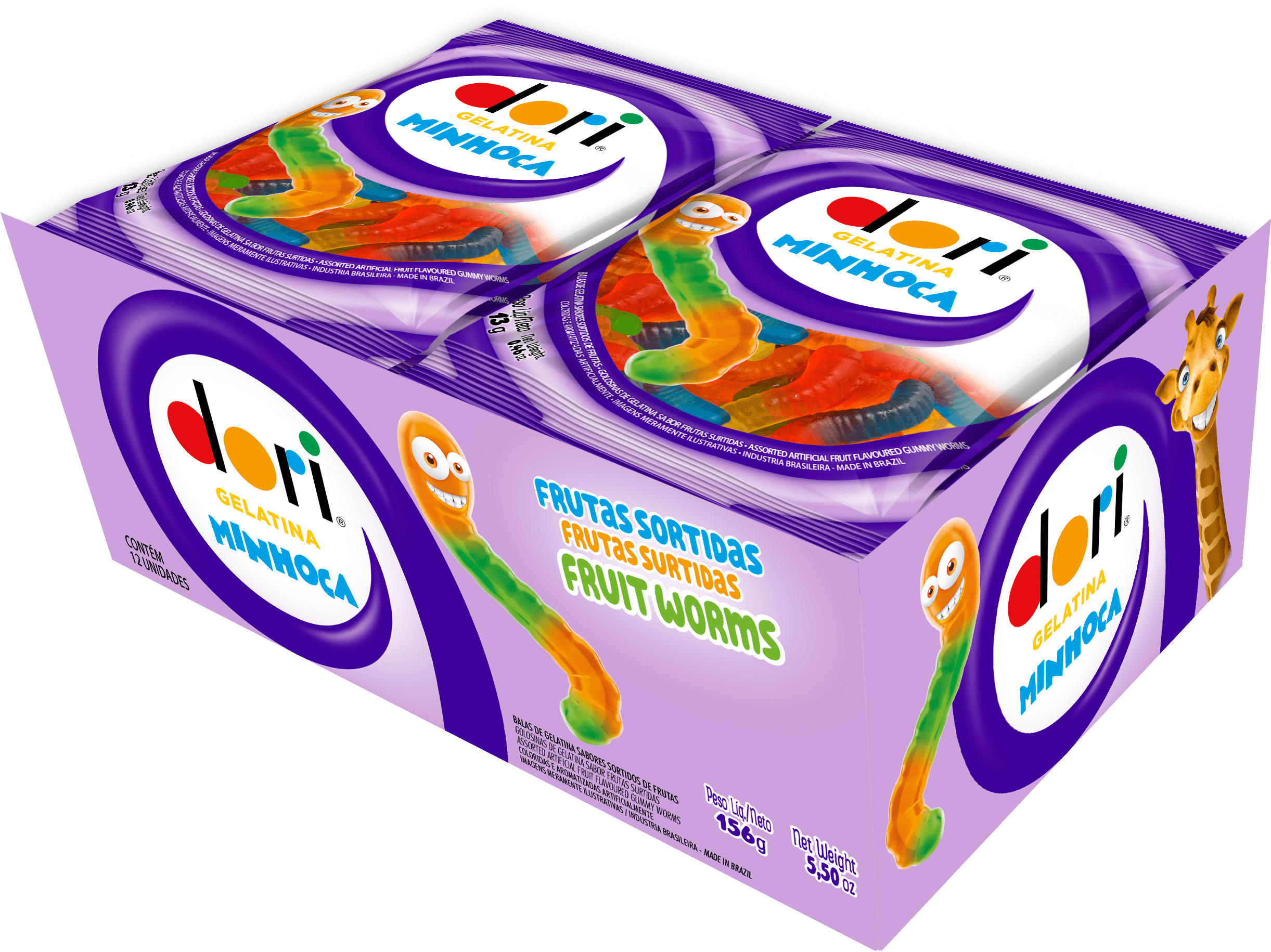 Dori Gelatina Minhoca 13g 2 Dori Gelatina Minhoca 13g - Imagem 2